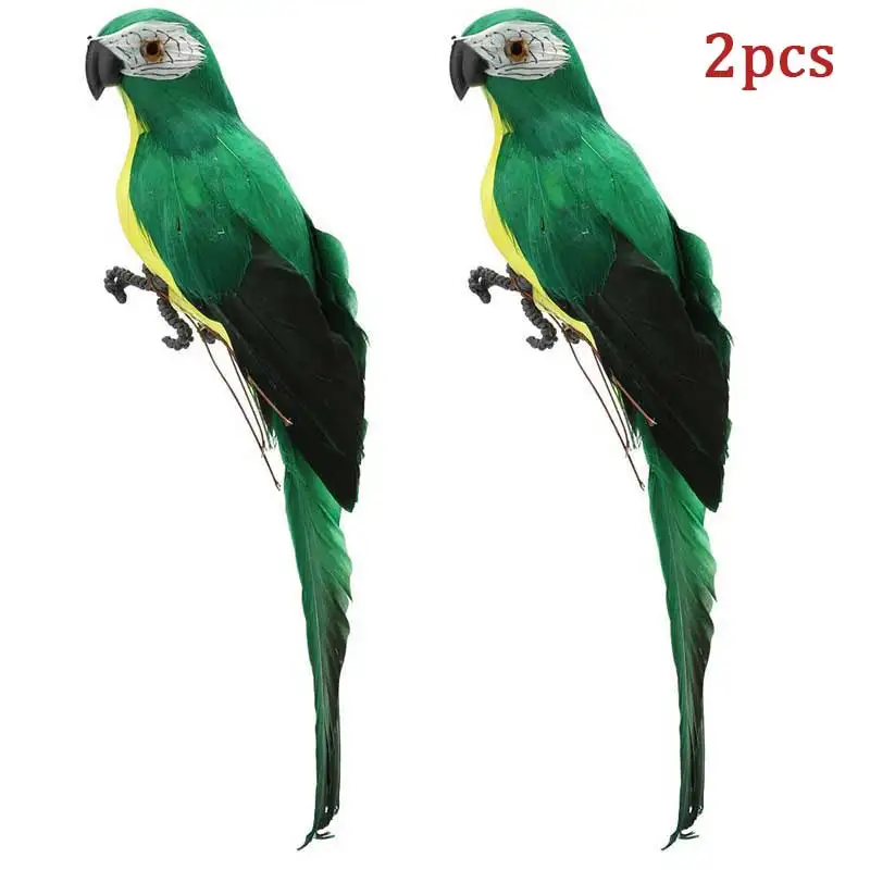 Handmade Foam Feather Artificial Parrot Imitation Bird Model Figurine Foam Birds Parrot Home Garden Decoration Ornament 