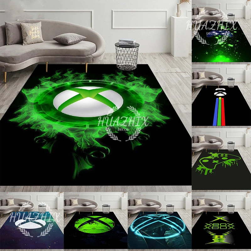 Gamer Gaming Xbox Carpet Creative Kids Play Mat Area Rug for Living