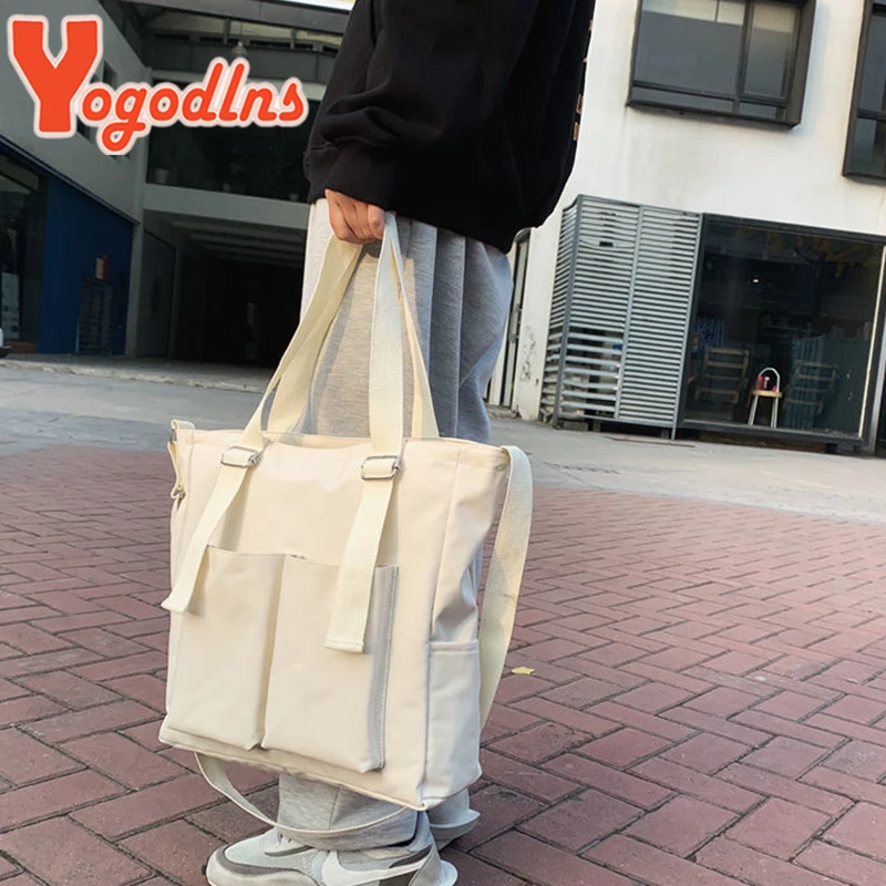 Casual Waterproof Oxford Shoulder Bag Girls Waterproof Bucket Bag Large Capacity Women Tote Bag Travel Big Handbag sac