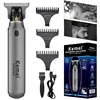 Kemei Hair Liners Clippers Men Beard Trimmer Zero Gapped T-Blade Hair Cutting Machine Cordless Professional Barber Edgers Cutter 1