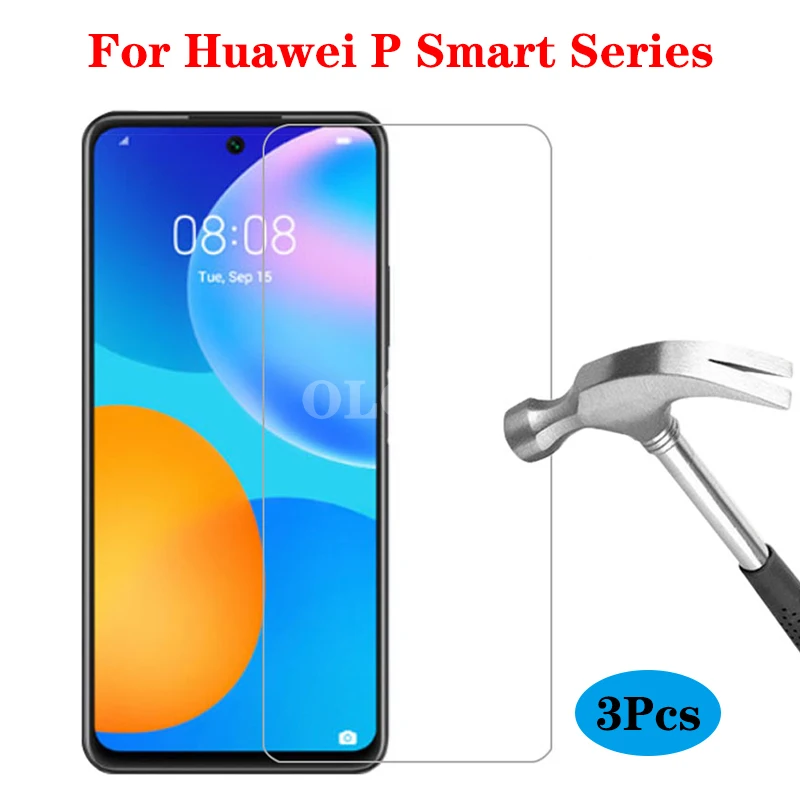 

3PCS 9H Tempered Glass For Huawei P Smart 2021 Phone Screen Protectors On For Huawei Psmart S Z 2019 Plus Huawey Nova 8 SE Film