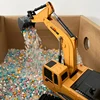 Stock Huina 16 Channel Remote Control Multifunctional Excavator Construction Vehicle Gripper With 3 Working Heads Simulating Toy 4