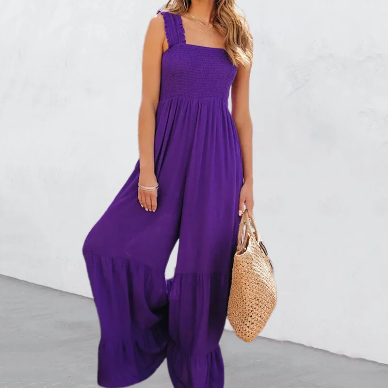 

SUJYing New Fashion Women's 2023 Summer Jumpsuit Style Commuter High Waist Jumpsuit Long Pants Women's Wear