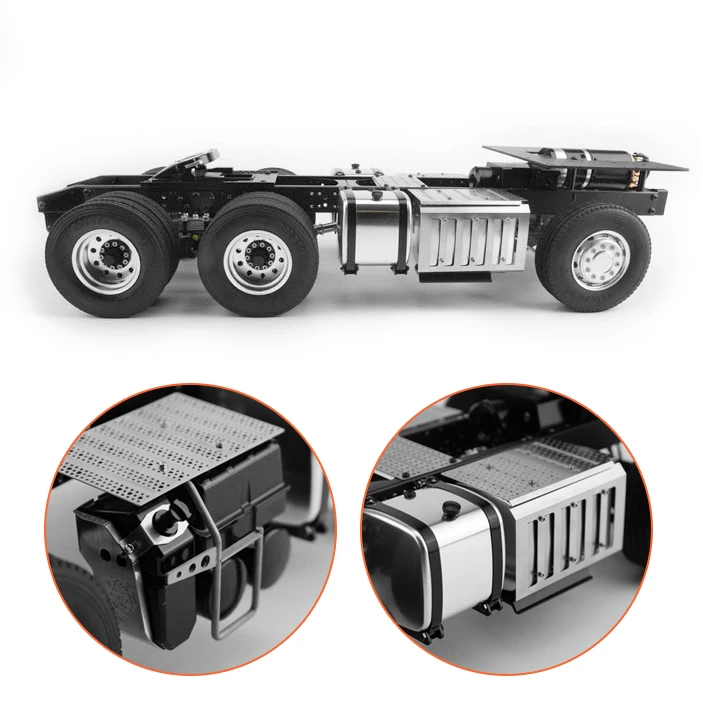 

LESU 6X4 Metal Axles Chassis for 1/14 Tamiyay RC Tractor Truck 3363 1851 Arocs Remote Control Toys Car TH15105