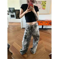 Blue Women's Jeans Hip-hop Fashion Vintage Streetwear Y2K Wide Leg Straight Jean High Waist Trouser Classic Baggy Denim Pants - Image 5