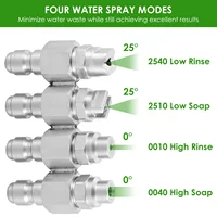 4 Way J Rod Pressure Washer Nozzle Steel 1/4inch Jrod Tip Quick Connect Nozzle Fittings Pressure Washer Accessories for Car 2