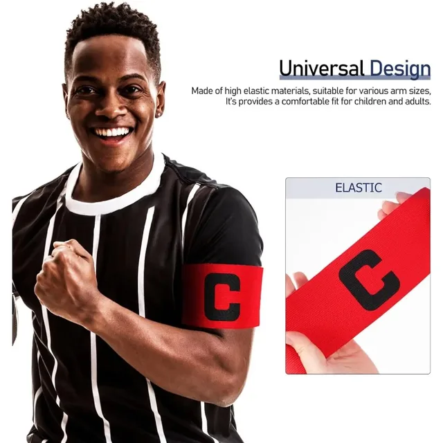 Football Armband Portable Sports Armbands Armband Adjustable Elastic Captains Bands Soccer Captain Group Competition Gift 6