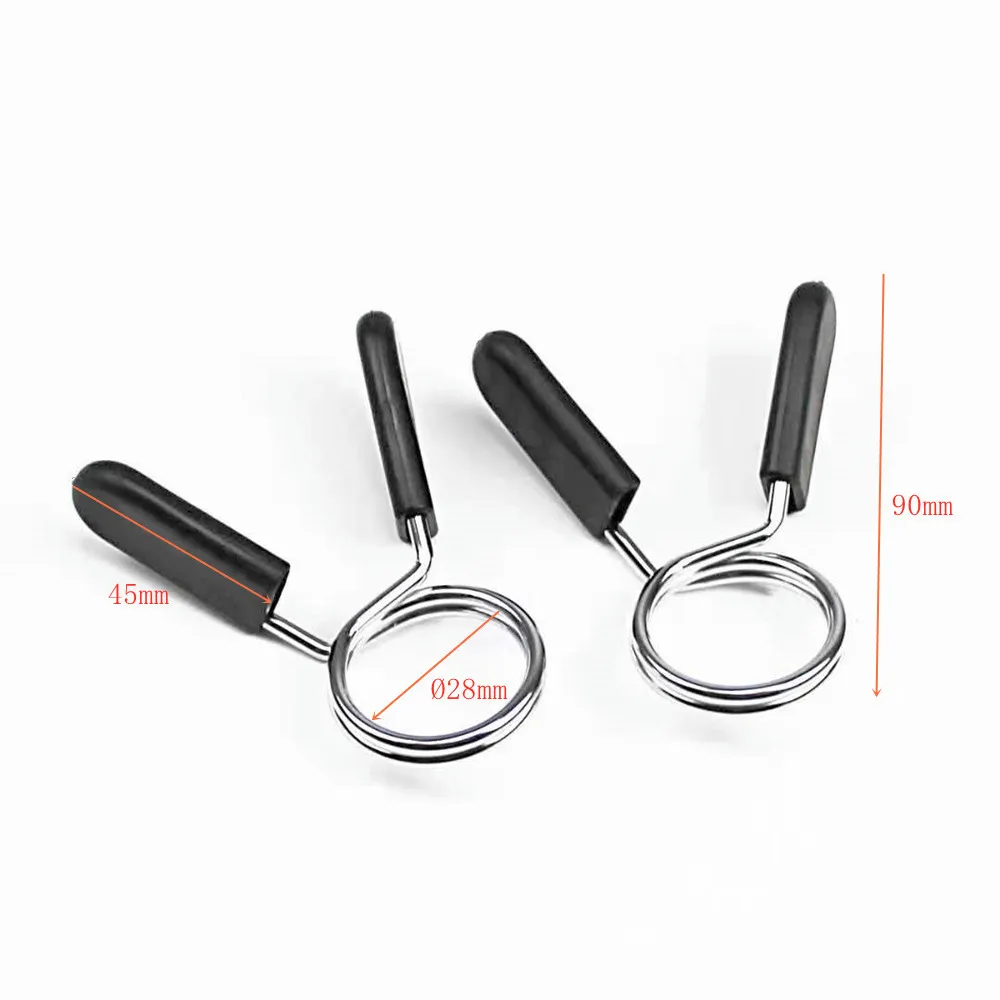 Paire De Pinces à Haltères 25 Mm - Serrures à Ressort Pour Barre Standard 1 Pouce, Métal Avec Poignée Caoutchouc, Gym, Musculation
