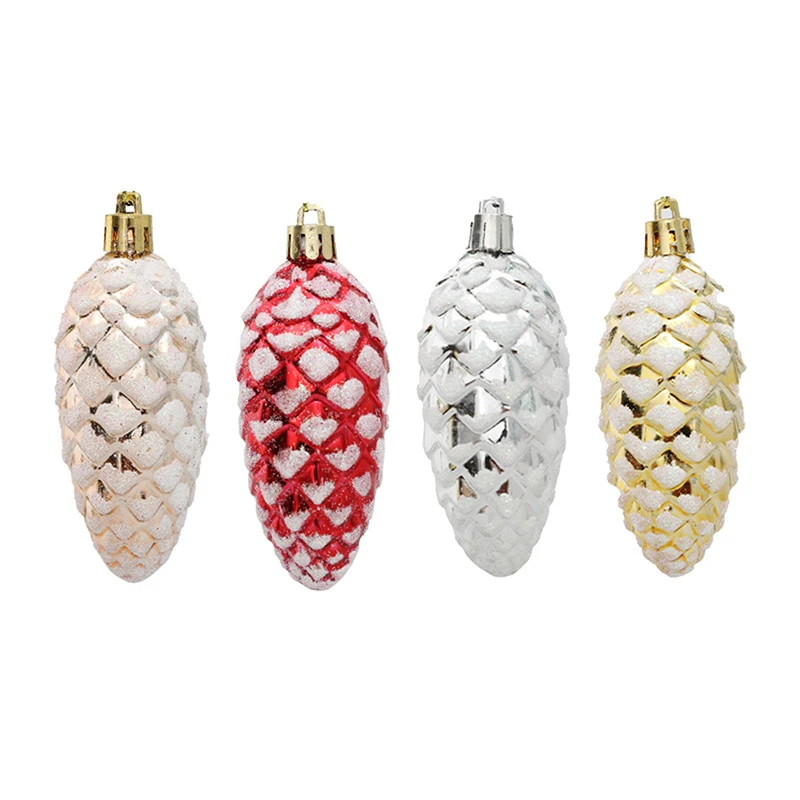 thumbnail image 5 of Bolas de cono de pino pintadas para decoración del hogar, 5 piezas, colgantes de Feliz Navidad, adorno de Navidad, regalo, 5 of 5