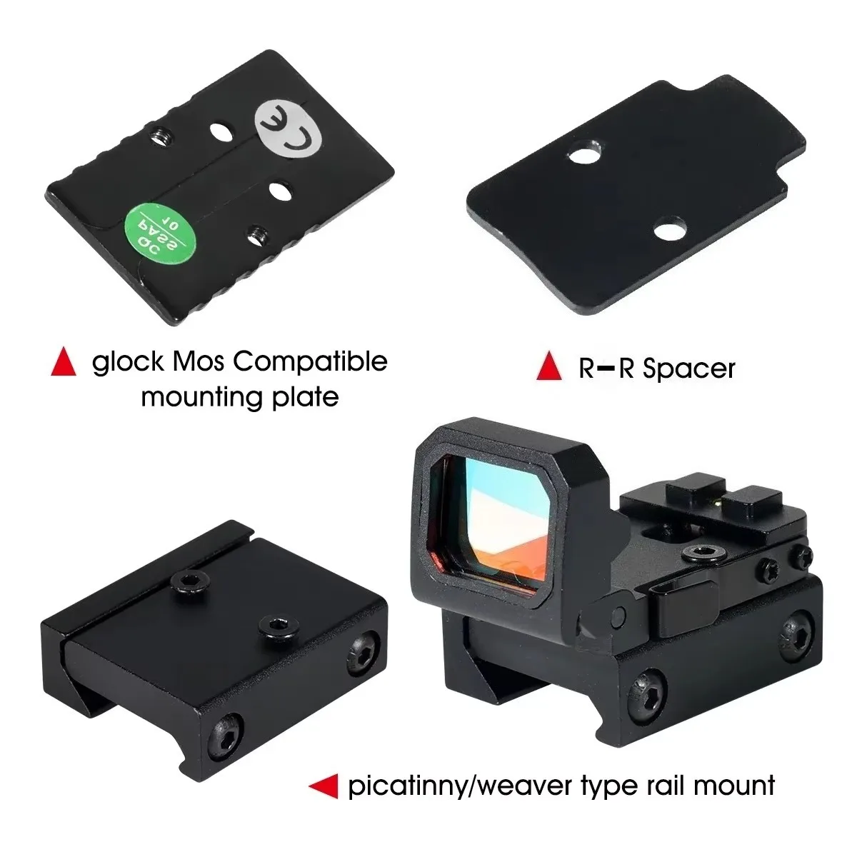 Red Dot Holographic Optical Reflex Folding Flip Up Portable Sight for Glock Gun Pistol 20mm Rail Mounts red dot sight holographic collimator