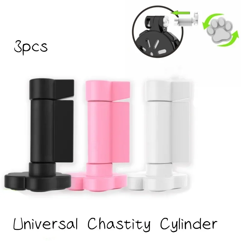 Universal Chastity Cage Lock Cylinder Bear Paw Cute Shape Can Pass Security Non-disposable Lock Key Accessories Keyless Open