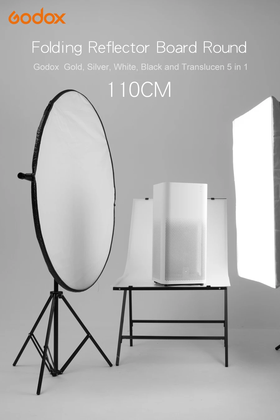 5 - in - 1 collapsible and portable Photography Reflector Board 80cm 110cm 100x1