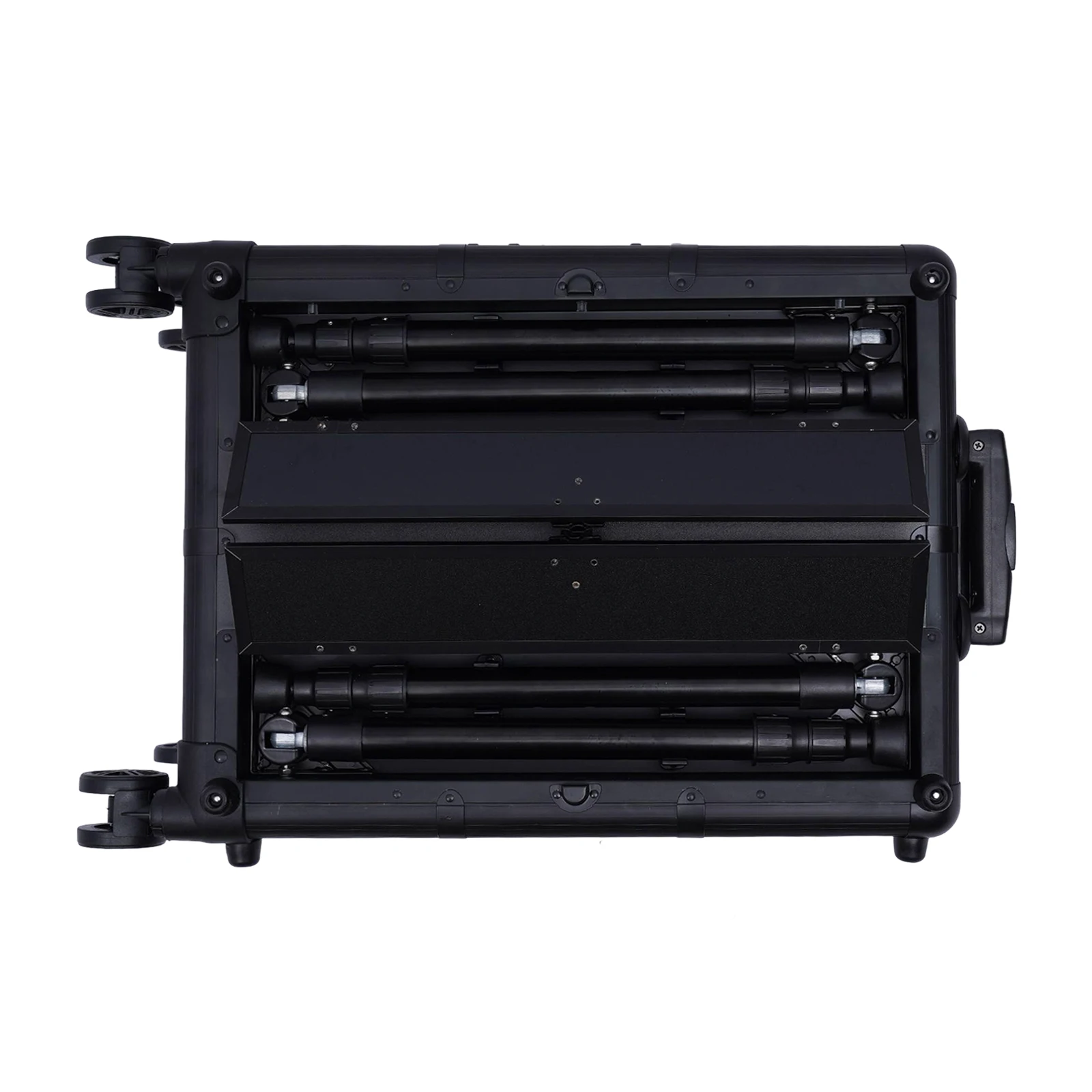 Professioneller Make-up-Koffer 3-stöckig 50kg Kapazität 8 LED-Lichter 3-stufig dimmbar Salon-Rollkoffer für Make-up-Künstler Friseur Nageltechniker Schönheit Rosa/Schwarz – Detail 22