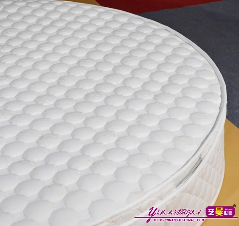 Round natural latex mattress spring soft and hard custom foldable Simmons mattress.