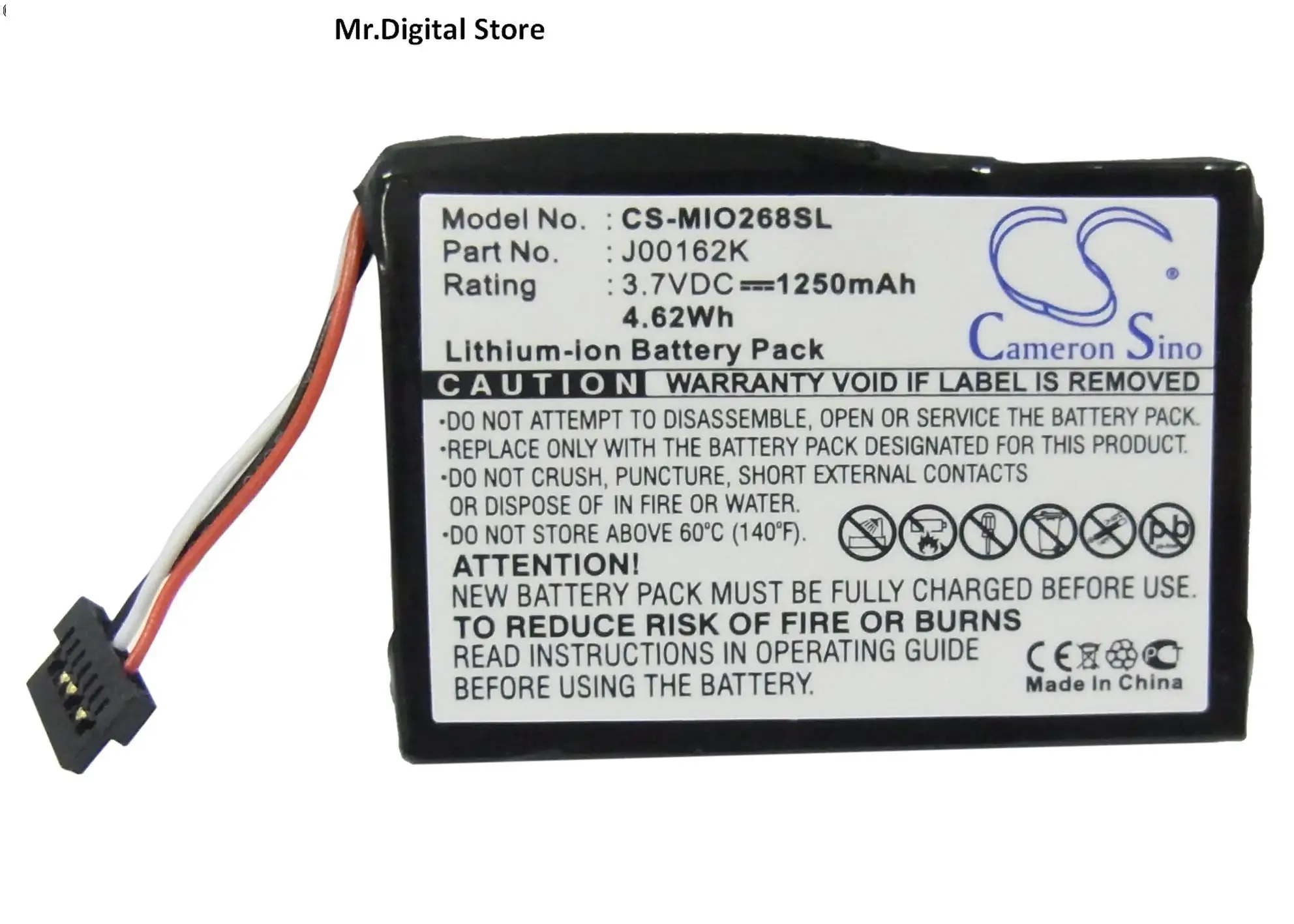 

Cameron Sino 1250mAh Battery for Mitac Mio 138, 268, 268 Plus, 269, 269 Plus, C310, C310x, C510, C510e, C710