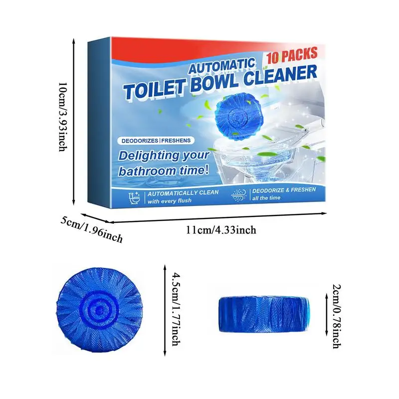 Toilet Bowl Cleaner Tablets 10Pack Bathroom Foam Tablet Bathroom Toilet Tank Cleaner Effective Quick Foaming Action For Home