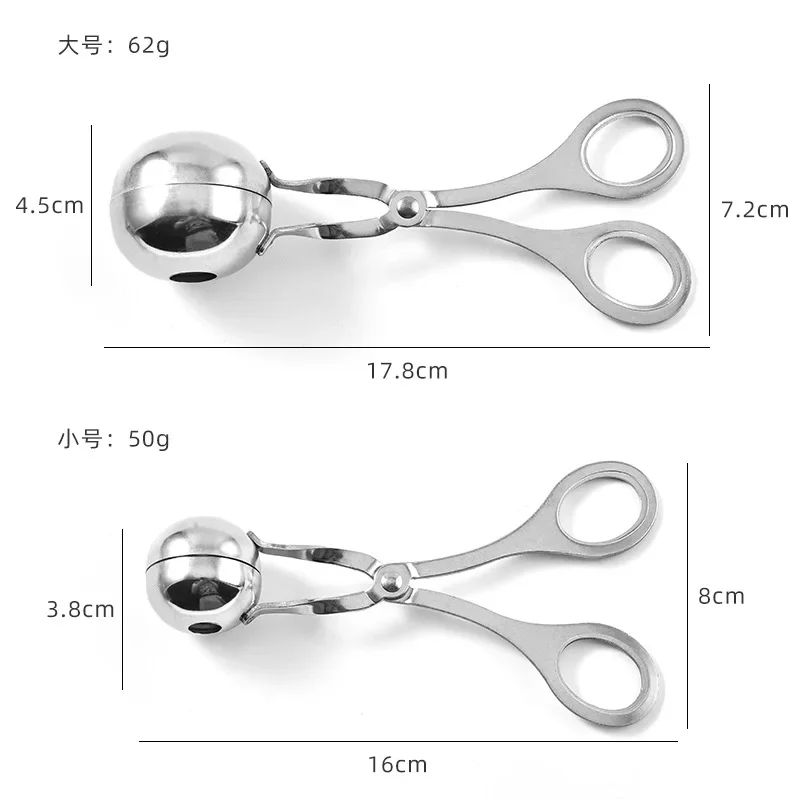 Stainless Steel Meatball Clips Meatballs Maker Tool Non Stick Stuffed Meat Balls Fish Ball Rice Ball Making Mold Kitchen Gadgets meatball maker