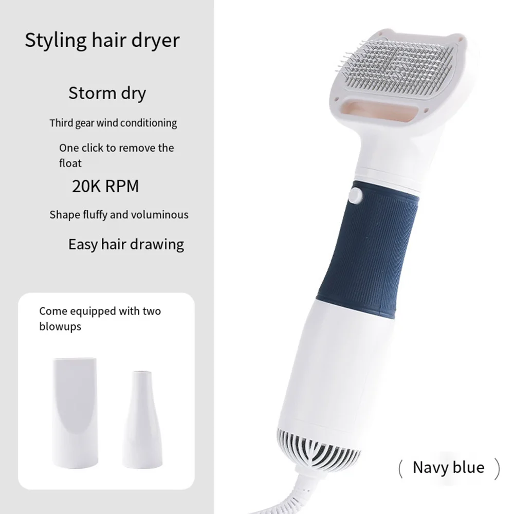 2-in-1 Pet Grooming Dryer Portable three-speed wind speed with Slicker Brush - PeticaDeals