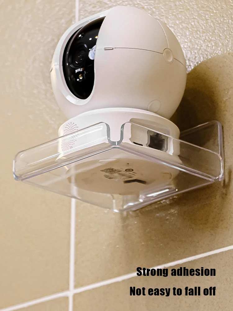 Small Security Camera Wall Mounting Bracket Punch Free Acrylic Storage Rack Versatile Waterproof for Speakers Plants Books Toys 4