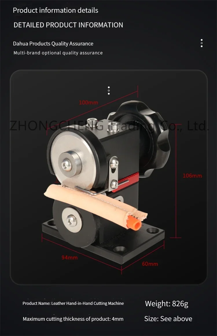 New 220v New Hand Held Cutting Machine Diy Leather Bag Tool Cutting Split Leathe