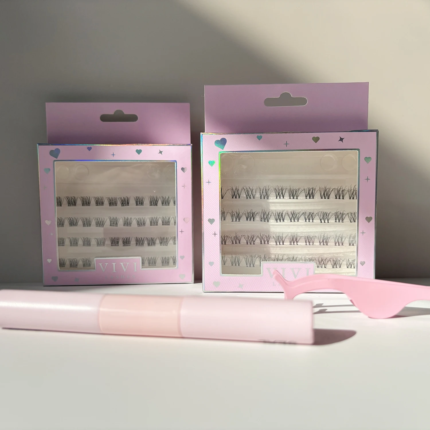 

Cluster Lashes Kit 40pcs D Curling Eyelash Extension Individual Soft False Lashes DIY Eyelash Extension Kit