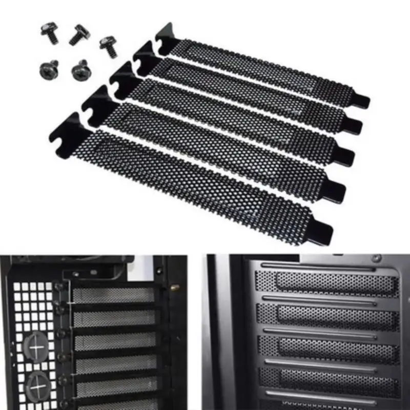 

5pcs 12mm PCI Slot Cover Dust Filter Board Dust Filter Ventilation PC Computer