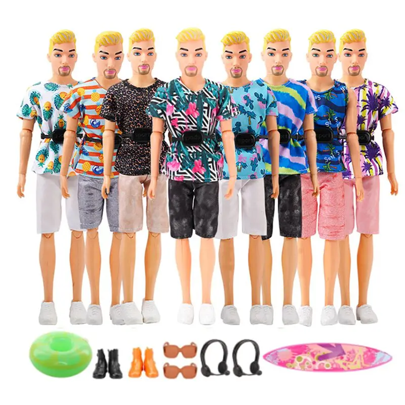 Kawaii 26 Items /Lot Fashion Doll Wear Clothes Kids Toys Mini Shoes Lover Outs Swimsuits Accessories For Barbie Ken DIY Game matisse cut outs