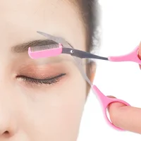 Eyebrow Trimmer Scissor Beauty Products Women Eyebrow Scissors with Comb Stainless Steel Makeup Tools Beauty Scissors 2