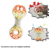 Baby Teether Rattle & Shake Barbell Toy, Ages 3 Months and Up(Random Color） 2