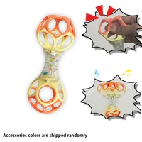 Baby Teether Rattle & Shake Barbell Toy, Ages 3 Months and Up(Random Color） 2