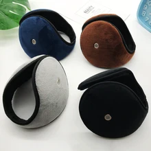 Homens inverno earmuffs com fone de ouvido capa protetor máscara de ouvido engrossar pelúcia macio quente earmuff mais quente acessórios de vestuário