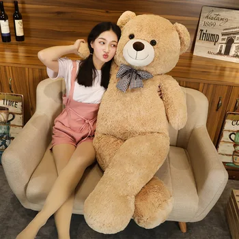 Giant 105cm Soft Teddy Bear Plush Toys White&Pink&Brown Bear Super Big Hugging Pillow Animal Cushion Children Birthday Gift 4