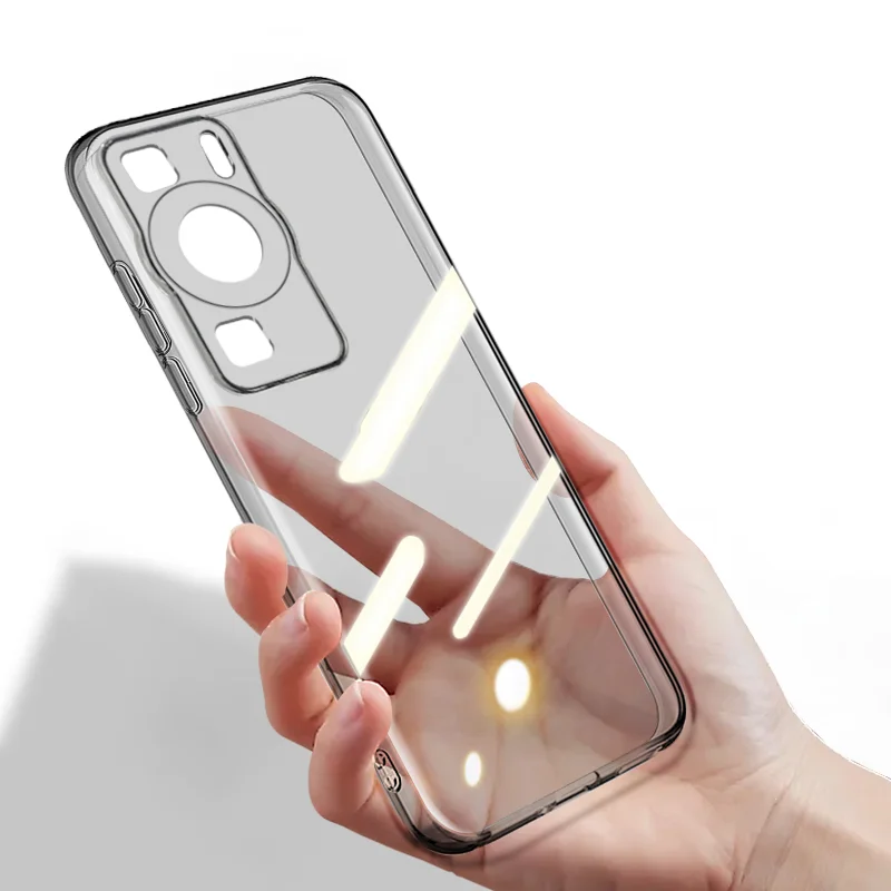 Sleek Ultra-Thin Transparent Soft Black Silicone Luxury Phone Case