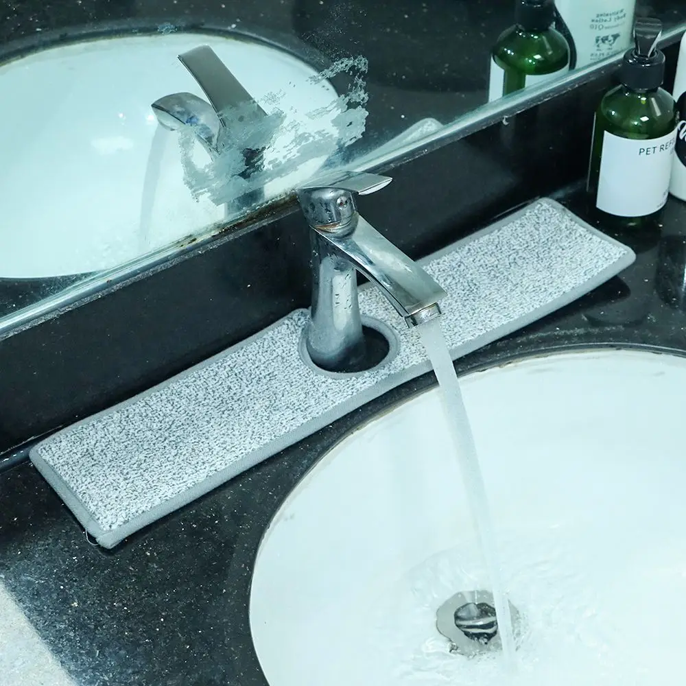 Convenient Microfiber Countertop Protector Faucet Absorbent Pad Faucet Absorbent Mat Drying Mat Sink Splash Guard