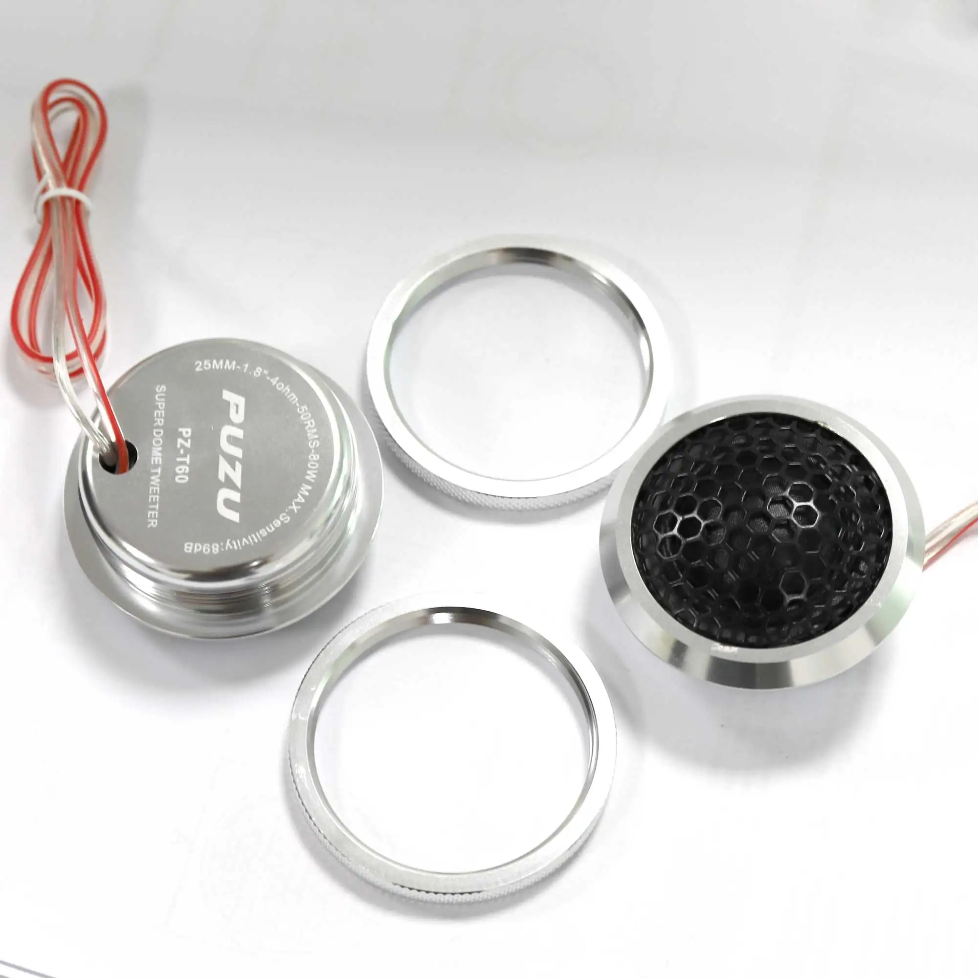 PUZU New Model PZ-T60 High end Silk dome aluminum case 25mm ASV car audio tweeter speakers dome tweeter speakers
