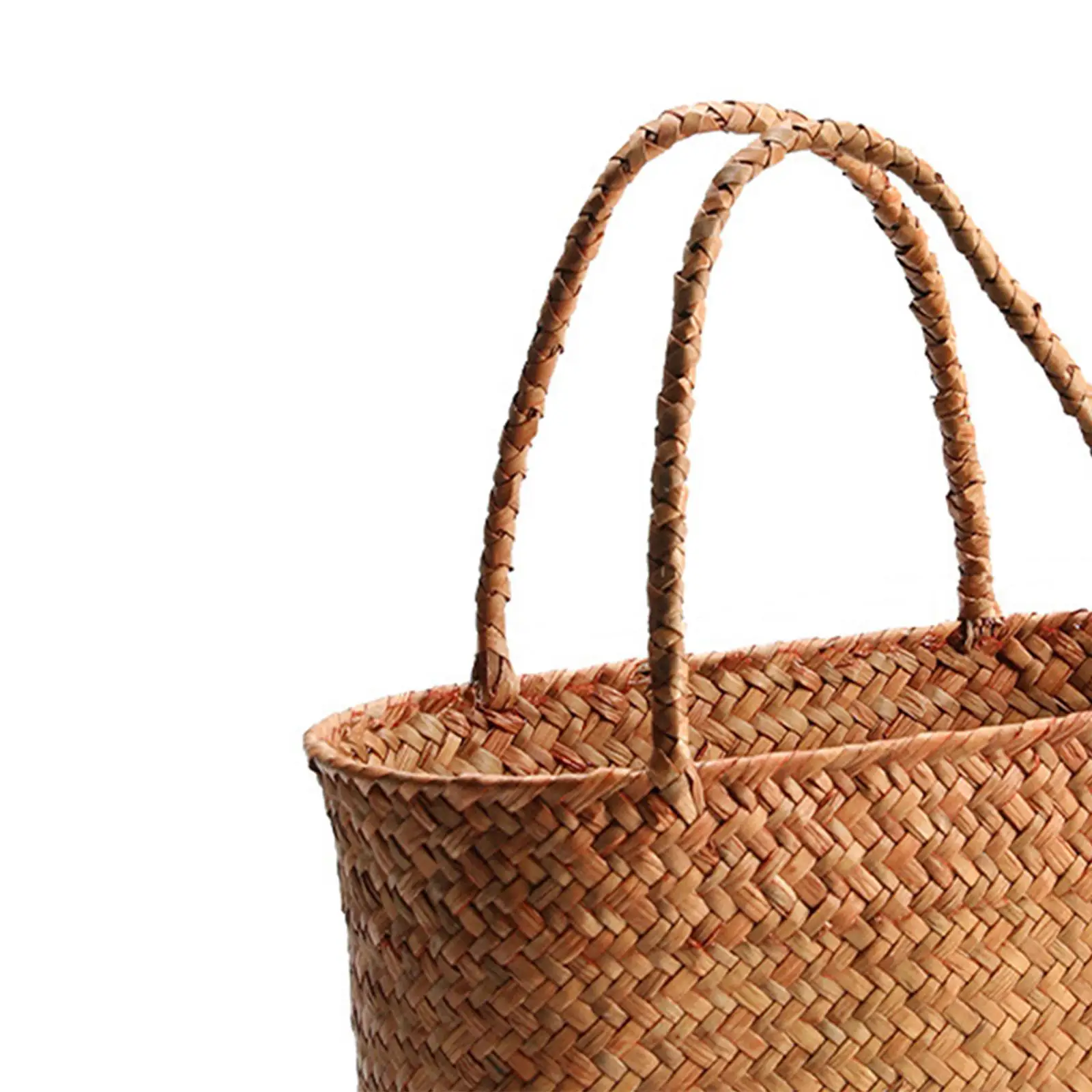 Eco-Friendly Woven Shopping and Storage Basket for Home, Kitchen, Beach, and Travel