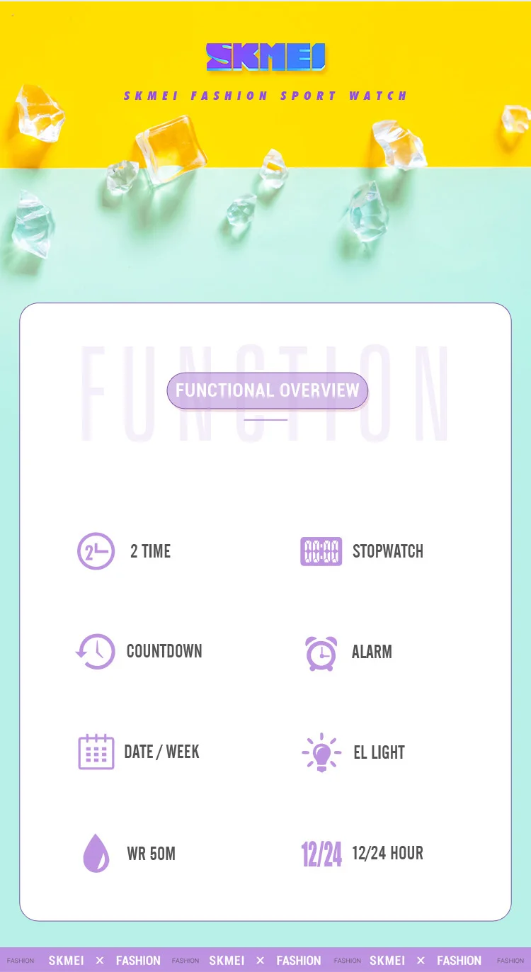 SKMEI 1999 Waterdicht Elektron Horloge Heren Dames Sport Countdown Stopwatch Digitale Horloges Heren Meisjes Klok Reloj Mujer 1622 1629_voghion.com