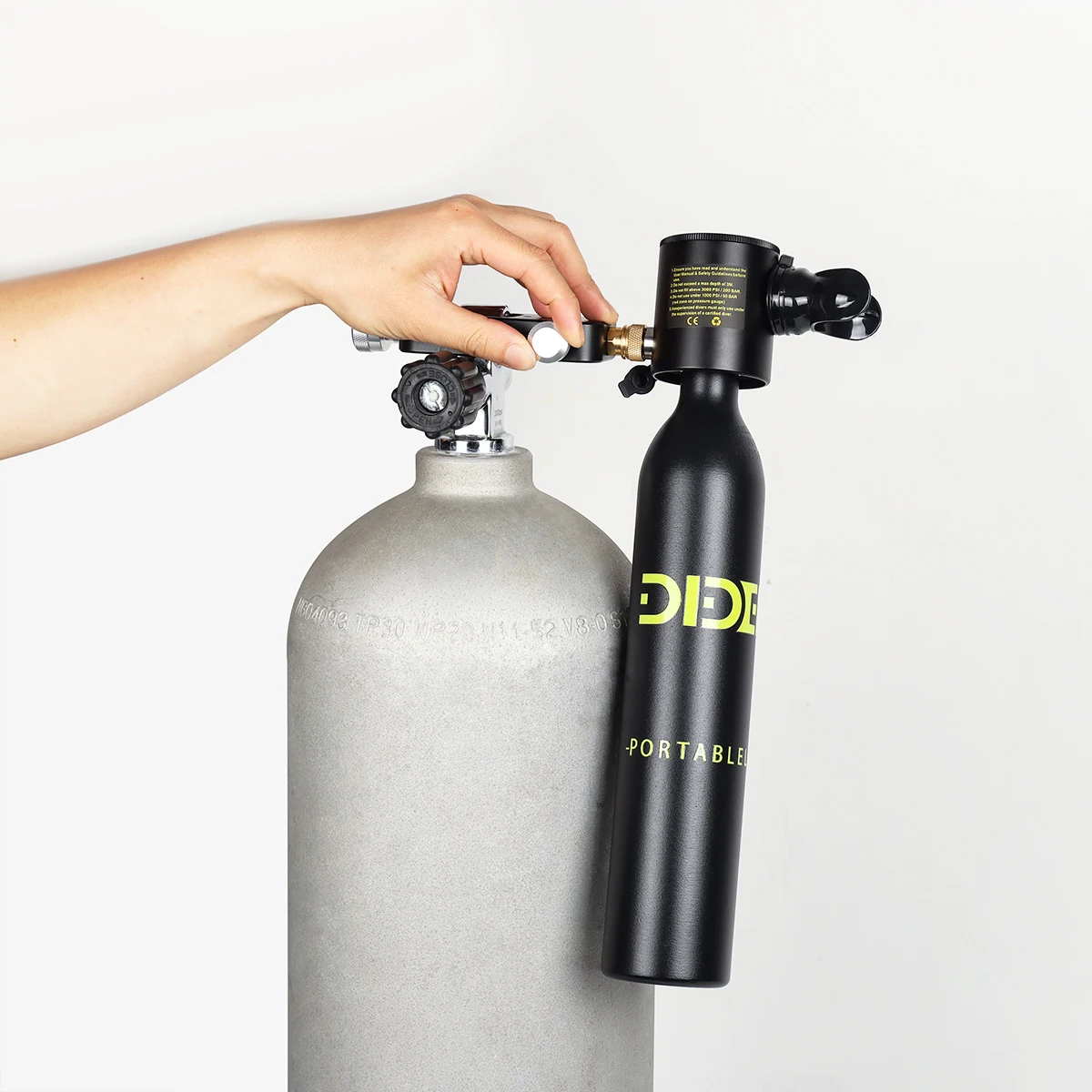 High-Performance Mini Tank Inflation Device with DIN Valve for Diving Cylinders