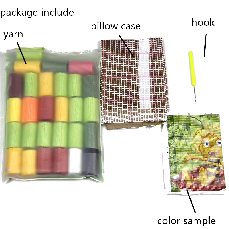 cactus Latch hook rug kits for adults knotted carpet making crafts