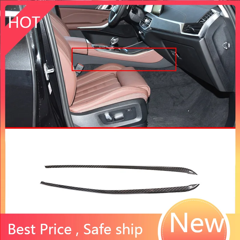 

Для BMW X5 G05 2019-2020 внутренняя отделка автомобиля Настоящее углеродное волокно центральная консоль декоративные полосы крышка отделка Аксессуары lw