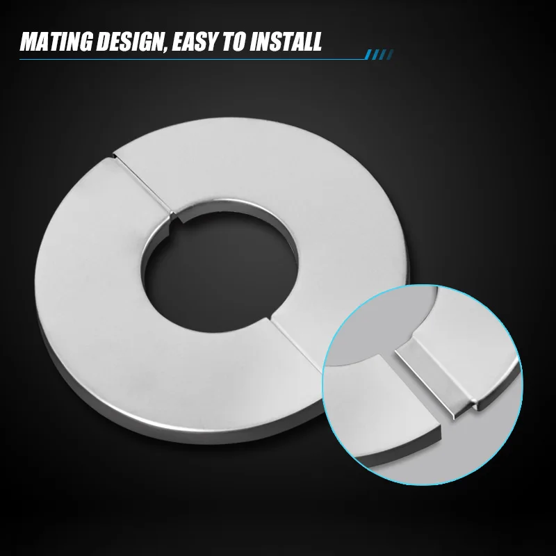 Stainless Steel Faucet Decorative Cover Self-Adhesive Shower Water Pipe Chrome Finish Wall Covers Bathroom Faucet Accessories faucet decorative cover faucet cover