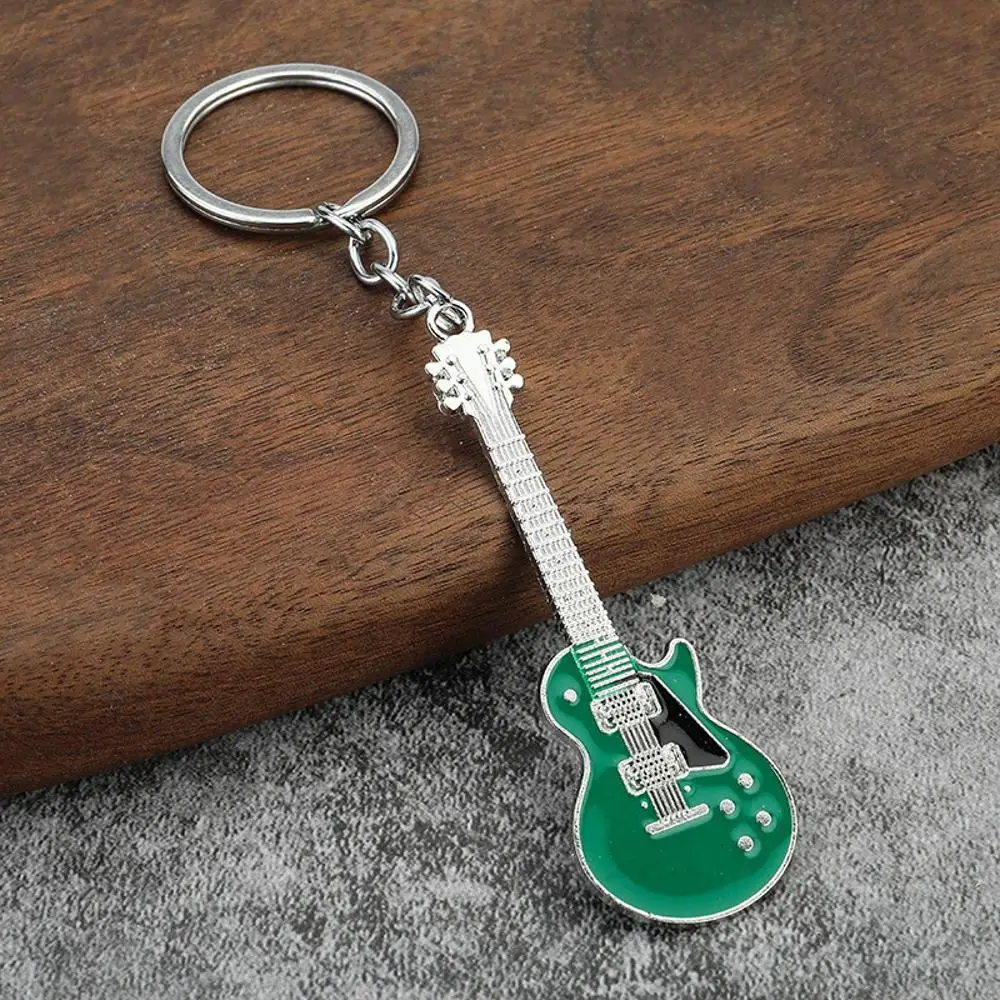 10-100Pcs Creative Musical Instrument Pendant Event Gift Bag Pendant Metal Lacquer Guitar Keychain