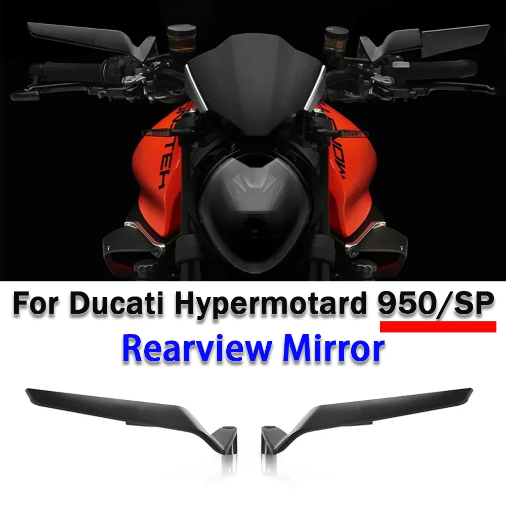 

For Ducati Hypermotard 950 2019 2020 Motorcycle Rearview Mirror Hypermotard 950 SP 2022 2023 Invisible Rotatable Side Mirrors