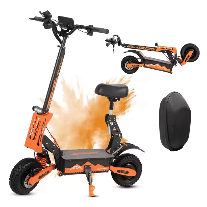 Arwibon GT08 discount 5600W dual motor off-road electric scooter China warehouse 2-wheel 11-inch off-road tire adult scooter
