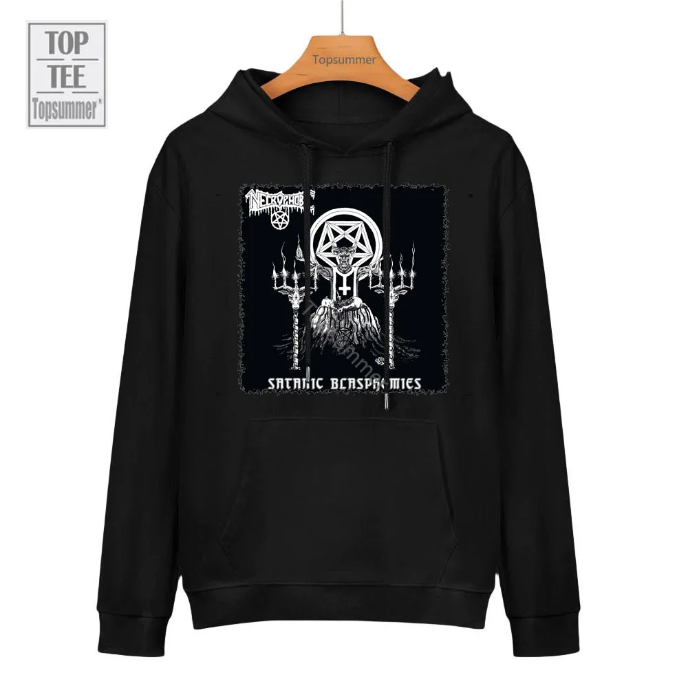 

Худи сатаническое худи с изображением альбома, некрофобные свитшоты, Мужская крутая уличная одежда, худи, одежда с графическим принтом