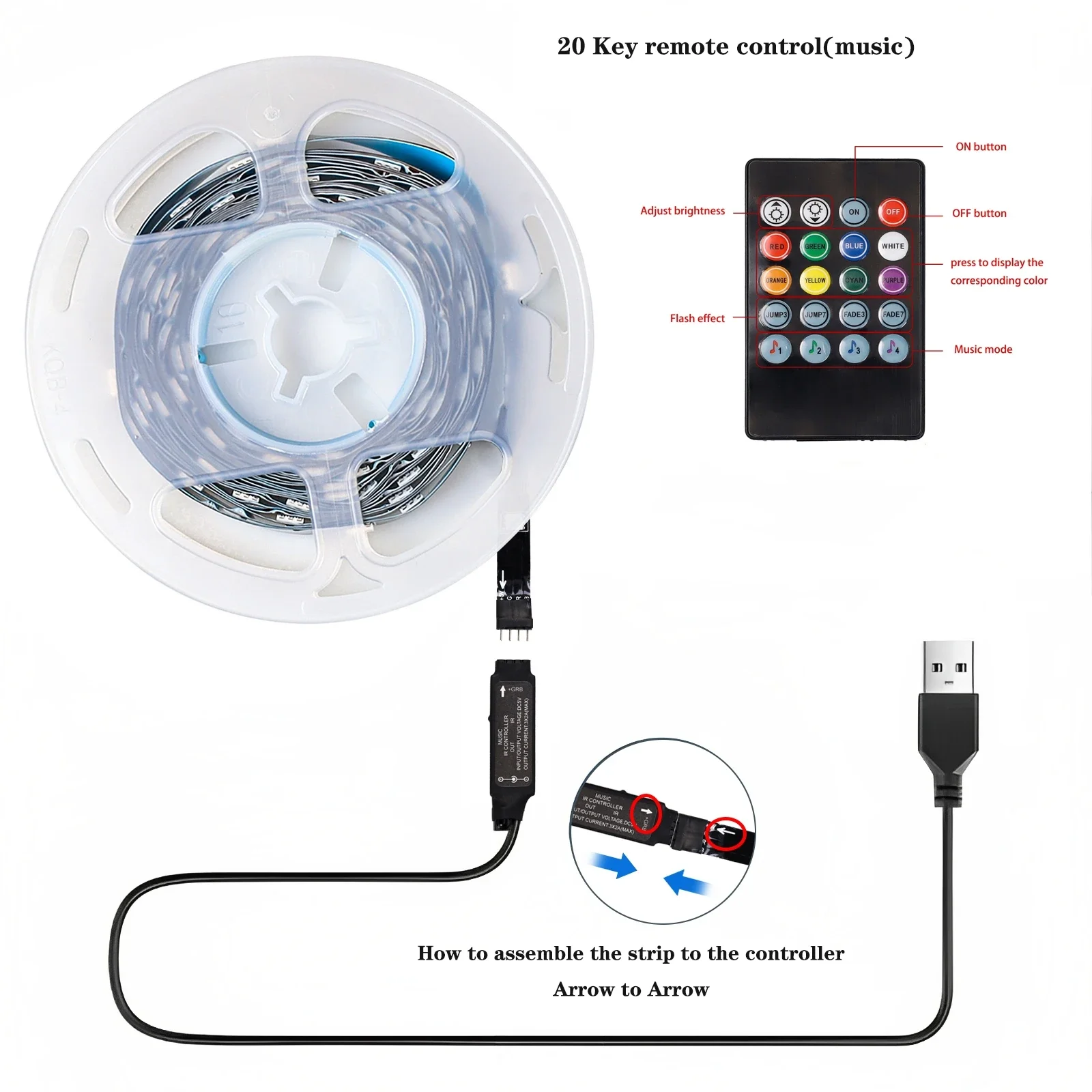 Tira de Luces LED RGB con Control por App, Bluetooth y Sincronización de Música (USB 5V) Sbb3831567b5f411ba4b7b771ff9b9c19v