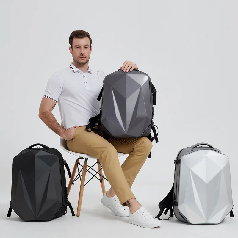 New Waterproof Casual Backpack Large Capacity Laptop Bag ABS Hard Case Usb Backpack for Men Customs Code Lock Business Backpack