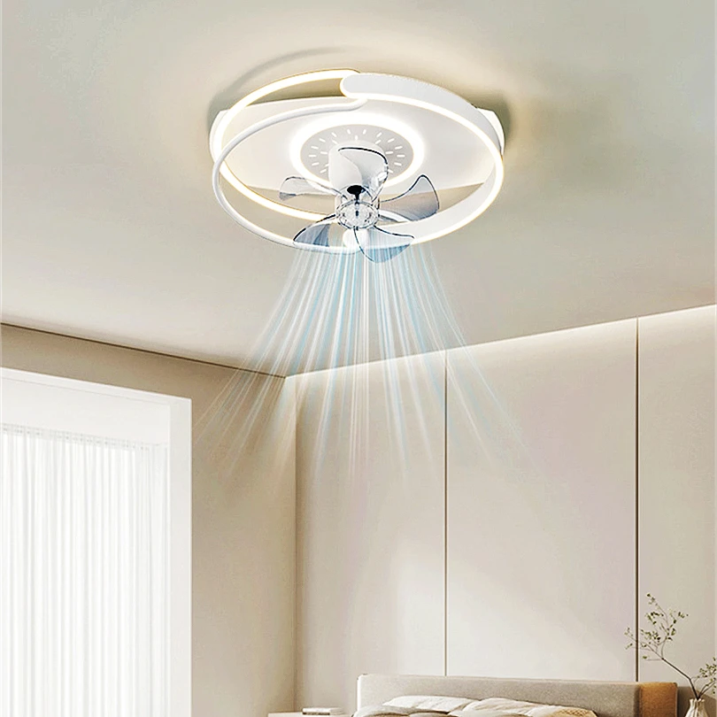 Smart 360&deg; Rotating Ceiling Fan Lights 6 Wind Speeds Bedroom Living Room Remote Control Chandelier