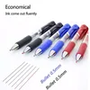 23pcs Retractable Ballpoint Pen Large Capacity 0.5mm Ballpoint Pen Black/Red/Blue Replaceable Refill Stationery School Supplies 3