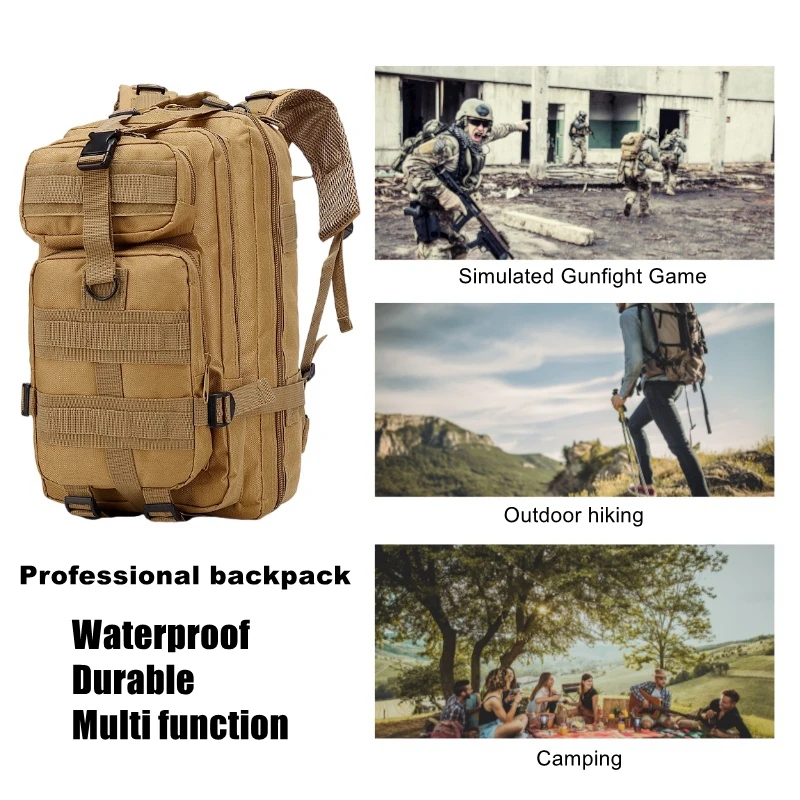 30L 900D Nylon Waterproof Backpack Outdoor Military Rucksacks Tactical Sports Camping Hiking Trekking Fishing Hunting Bag - Image 2